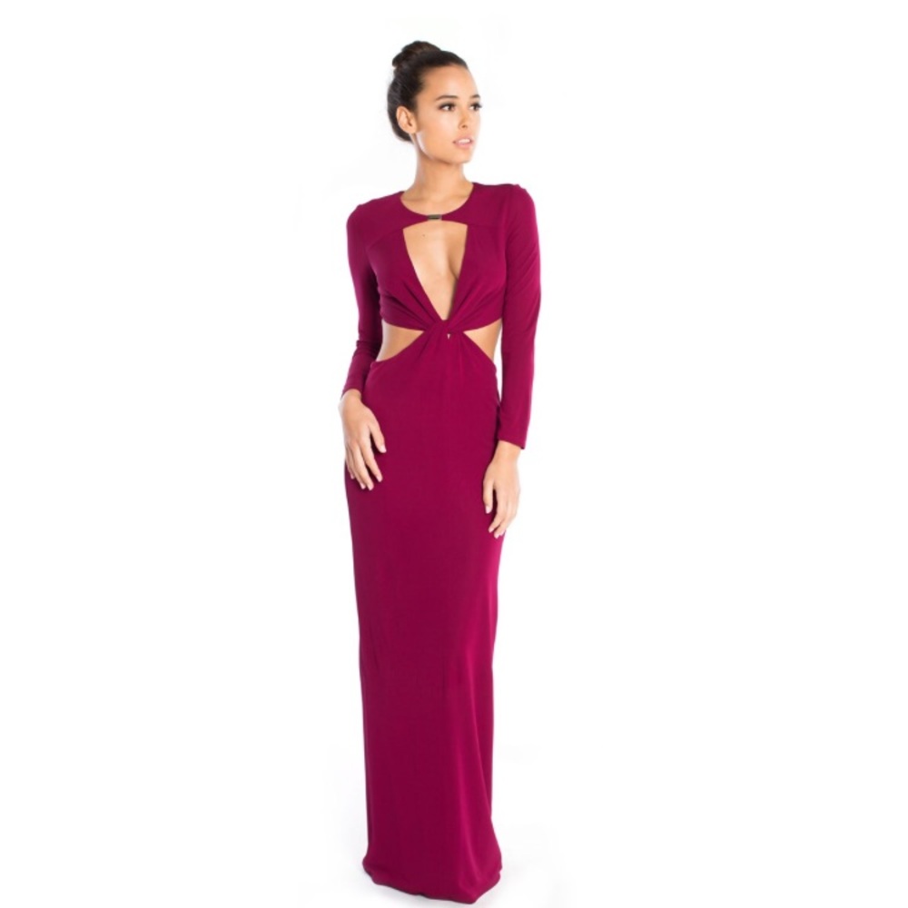 ABS by Allen Schwartz piper waist exposed gown XS